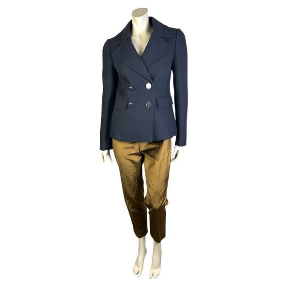 Banana Republic Navy Double-Breasted Blazer/Jacket Perfect Condition Size Small - Picture 3 of 7